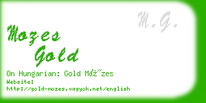 mozes gold business card